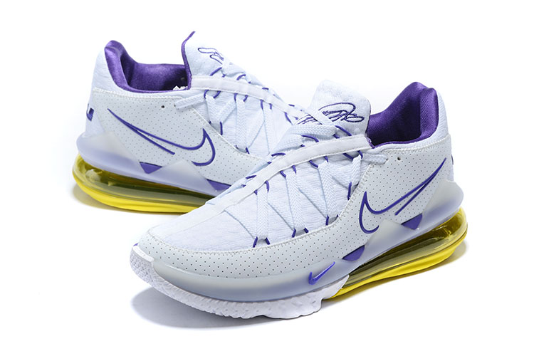 2020 Nike Lebron James 17 Low White Purple Yellow